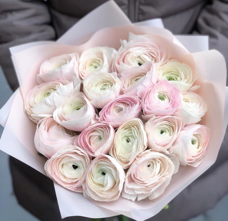 Букет ранункулюсов "Кремовый"