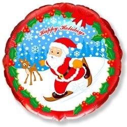 Foil balloon "Sliding Santa"