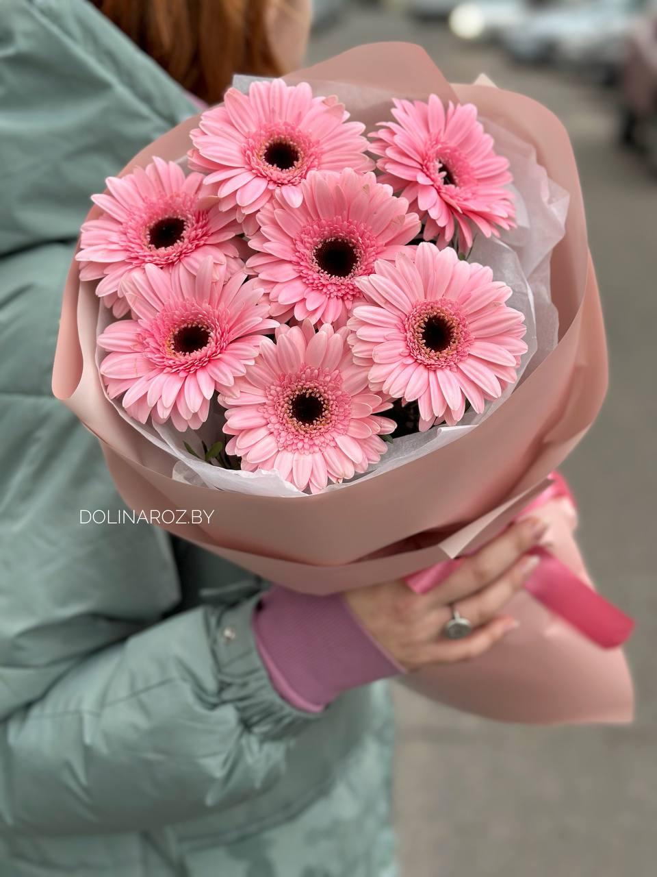 Bouquet of gerberas "Pink Panther"