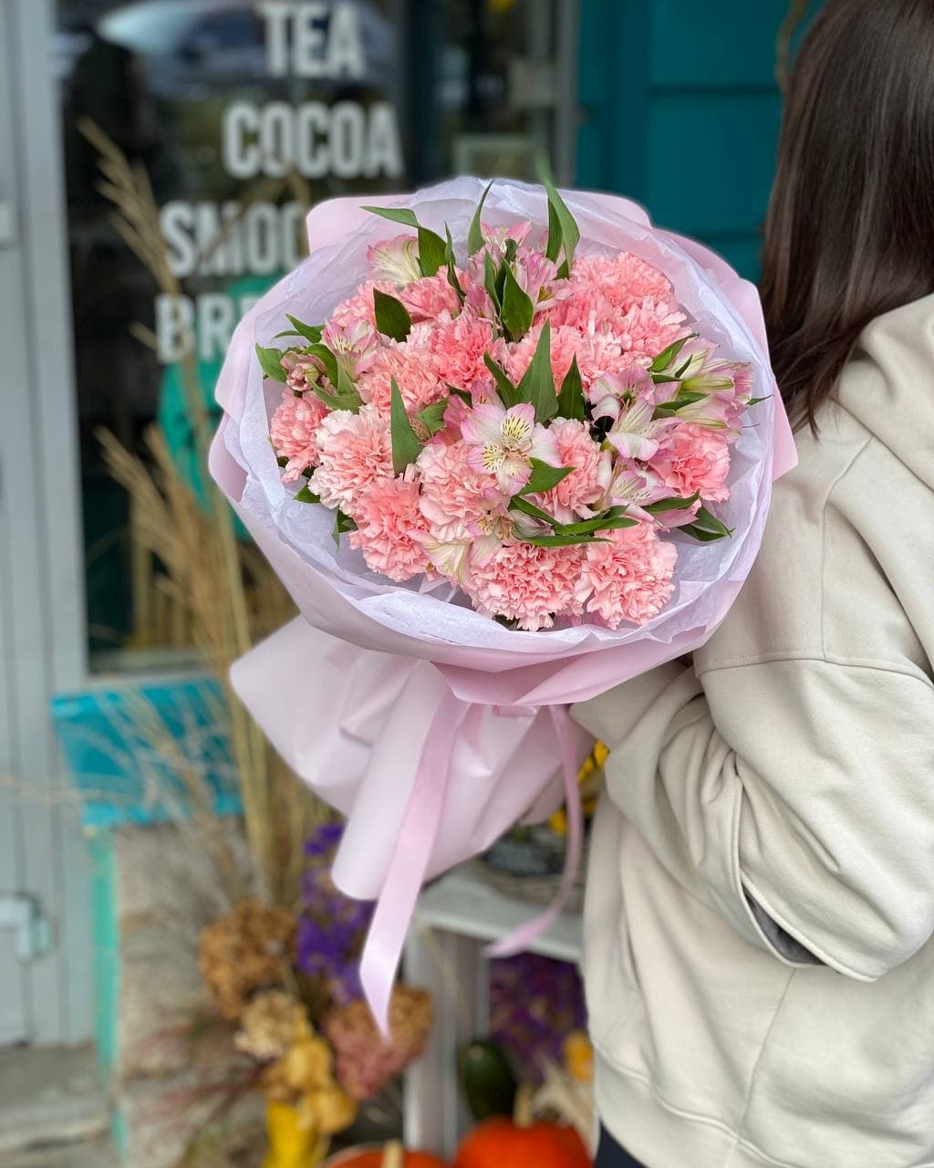 Диантусы+альстромерия "Эмма"