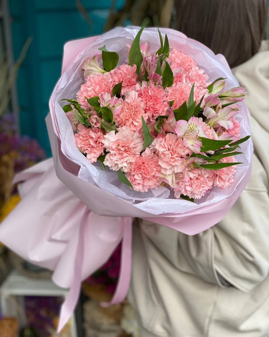 Диантусы+альстромерия "Эмма"