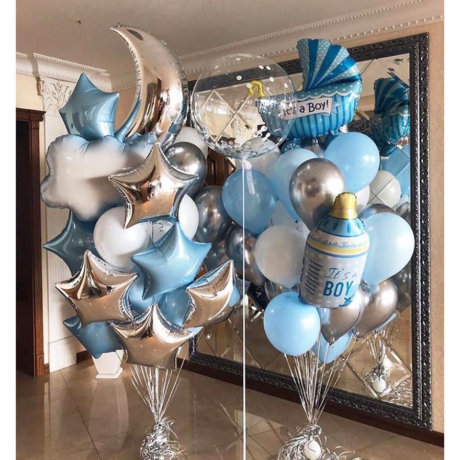 Foil balloon "Blue stroller. It's a boy"