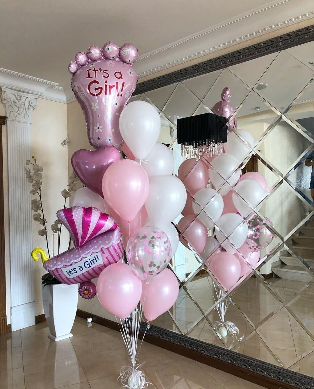 Foil balloon "Pink stroller. It's a girl"