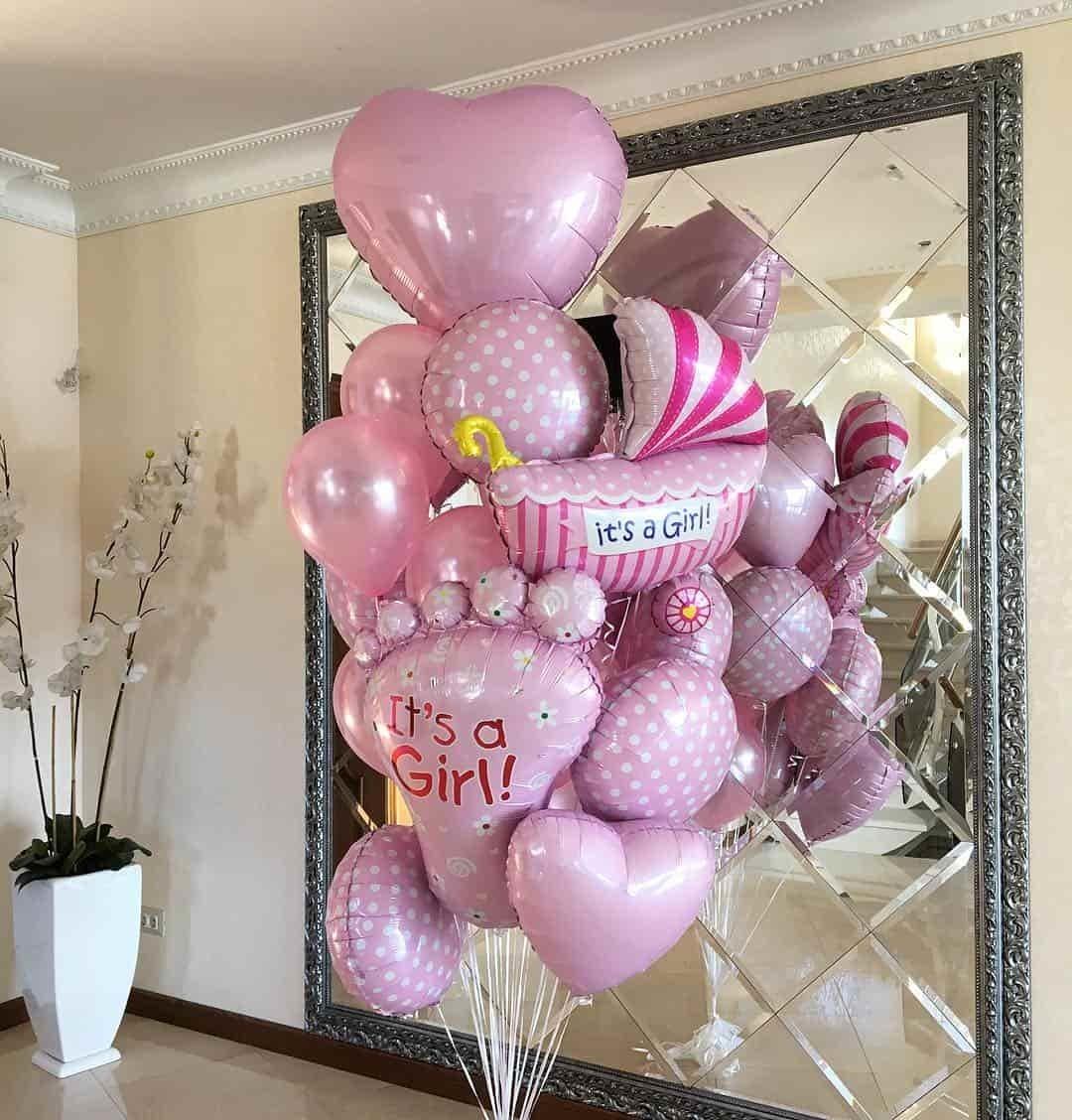 Foil balloon "Pink stroller. It's a girl"