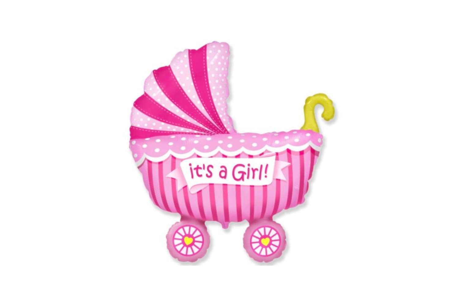 Foil balloon "Pink stroller. It's a girl"