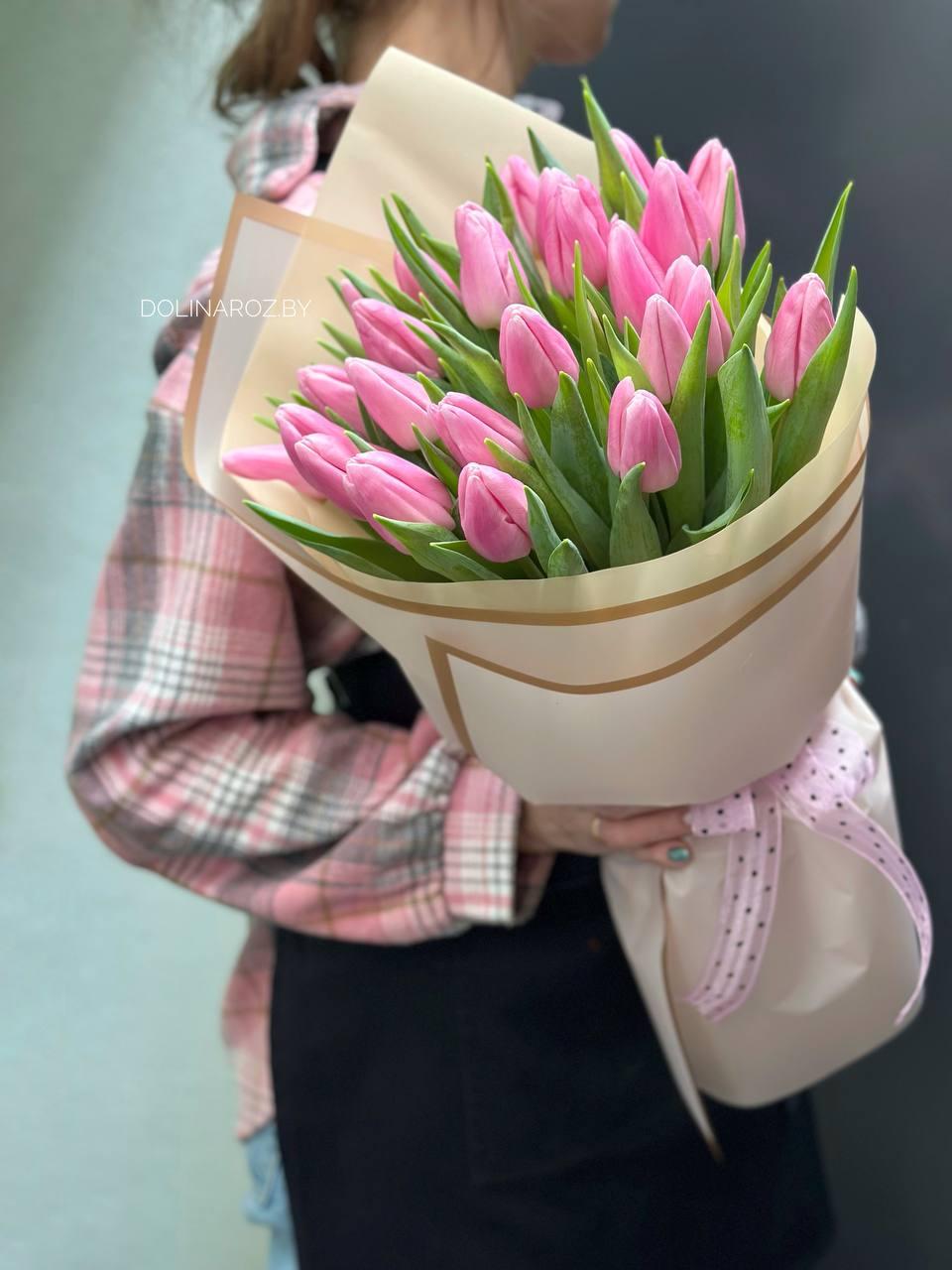 Букет тюльпанов "Розовые 25"