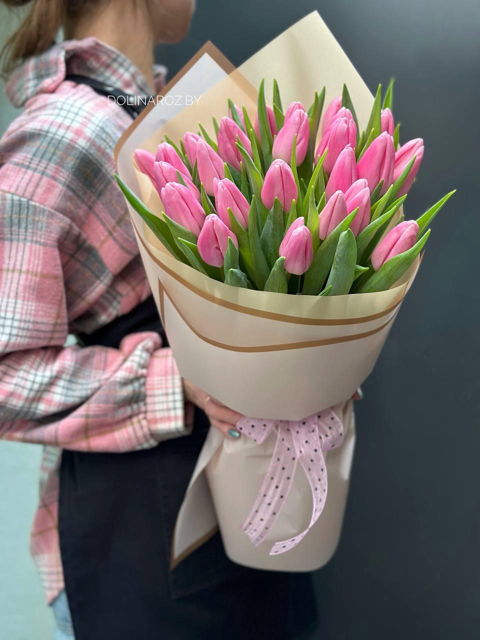 Bouquet of tulips "Pink 25"