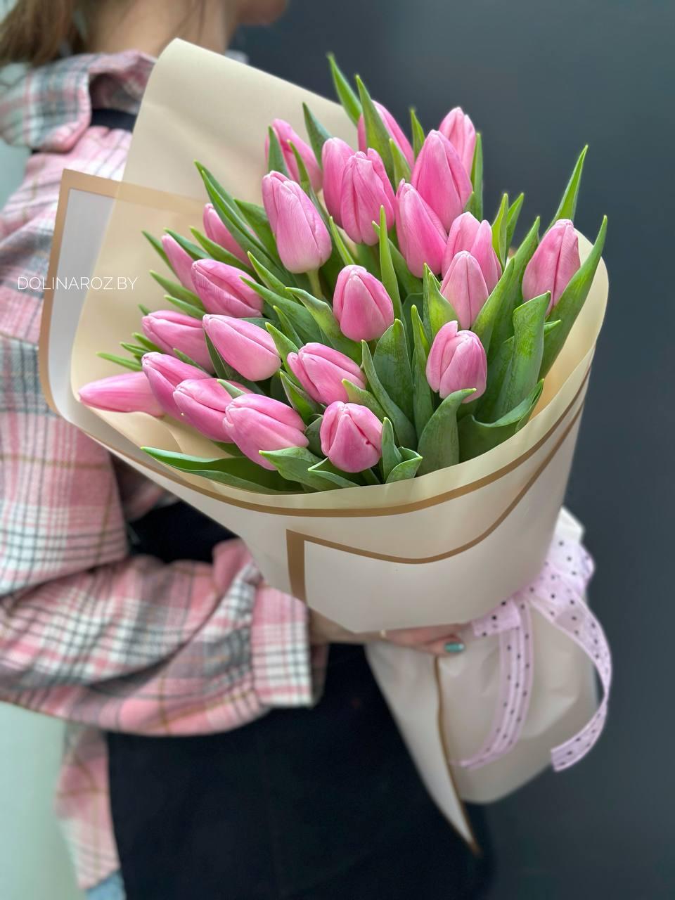 Bouquet of tulips "Pink 25"