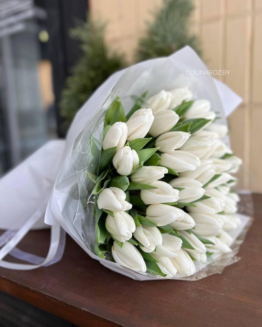 Букет тюльпанов "Белые 51"