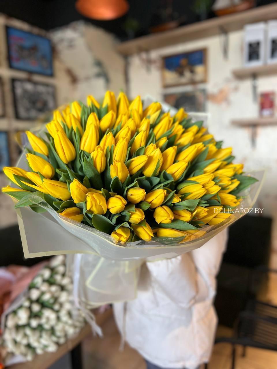 Bouquet of tulips "Yellow 101"