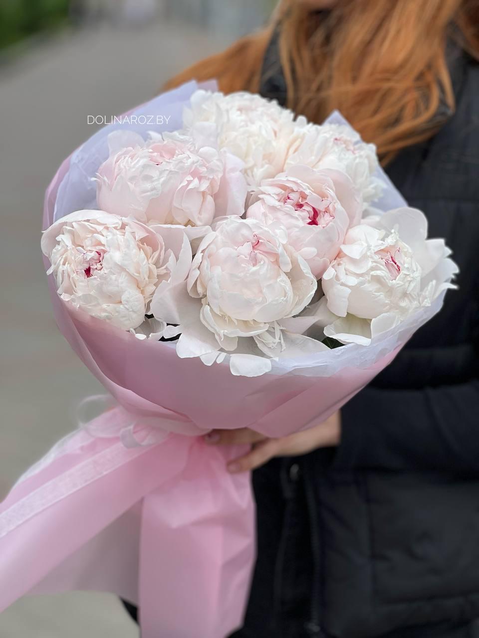 Bouquet of peonies "Marshmallow 7"