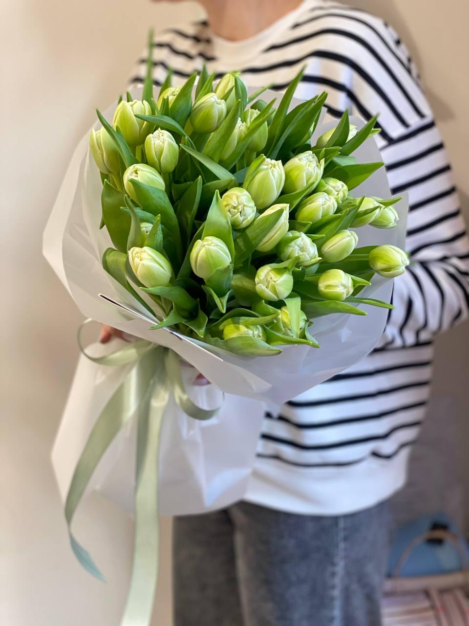 Bouquet of tulips "White peony 31"
