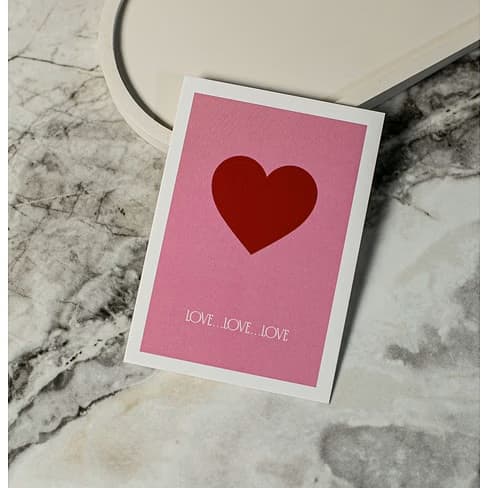 Photo card "Love...love...love"
