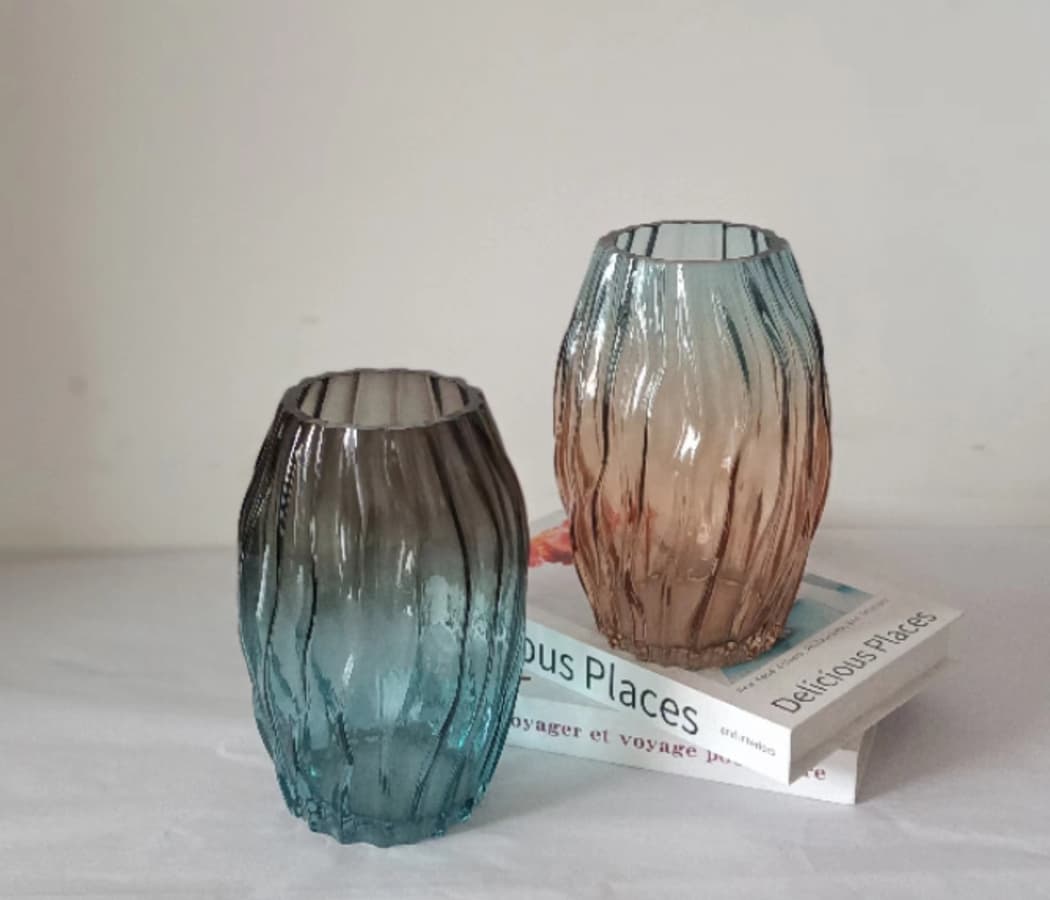 Ваза стеклянная D12*H20, градиент