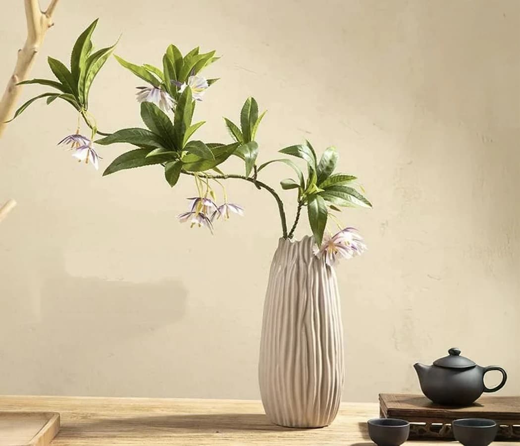 Ваза керамическая 7*25*H11, тауповый