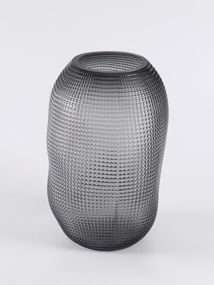 Ваза стеклянная 19*30 см, серый