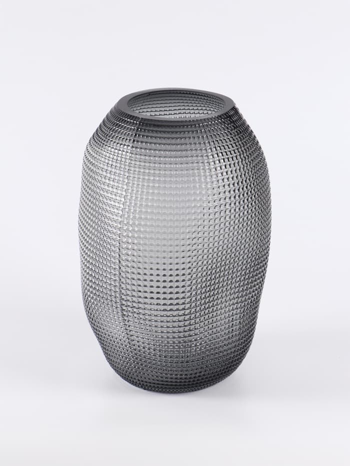 Ваза стеклянная 19*30 см, серый