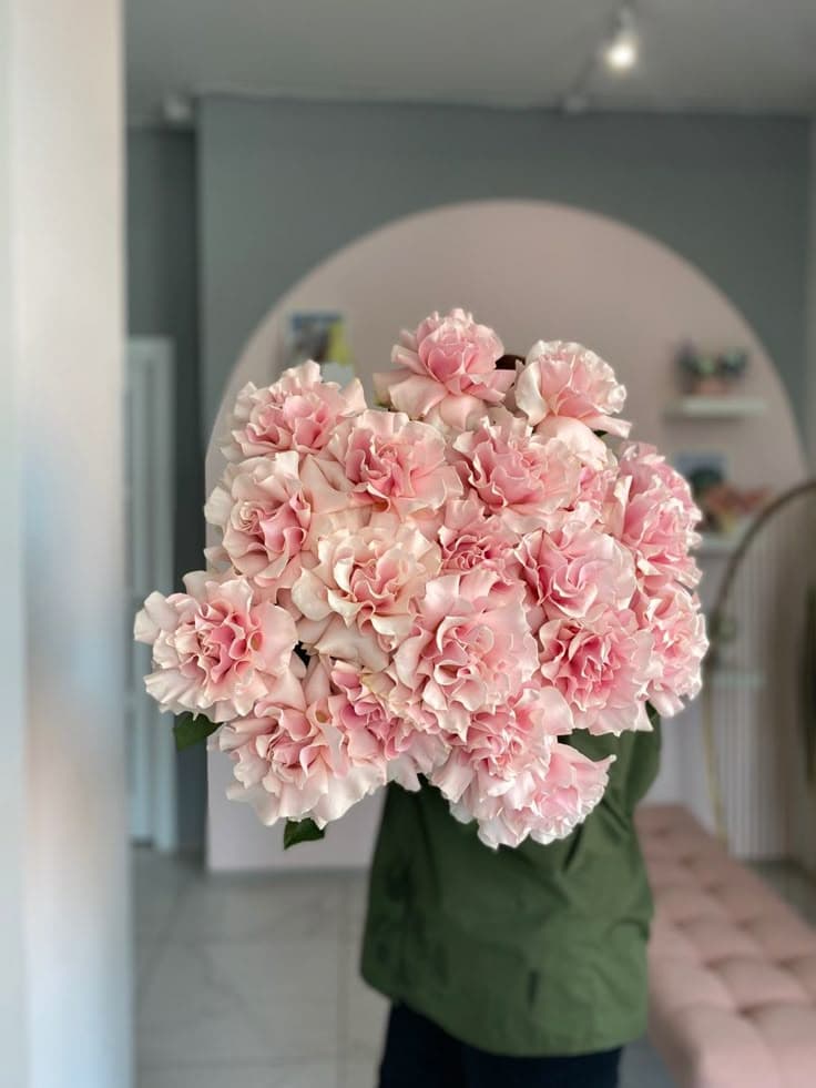 Bouquet of French roses "21 Pink Mondial"