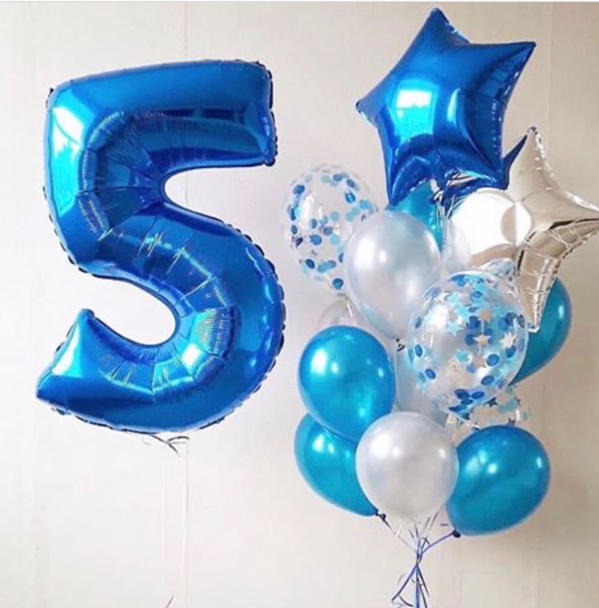 Фольгированный шар "Цифра, Синий" (40''/102 см)