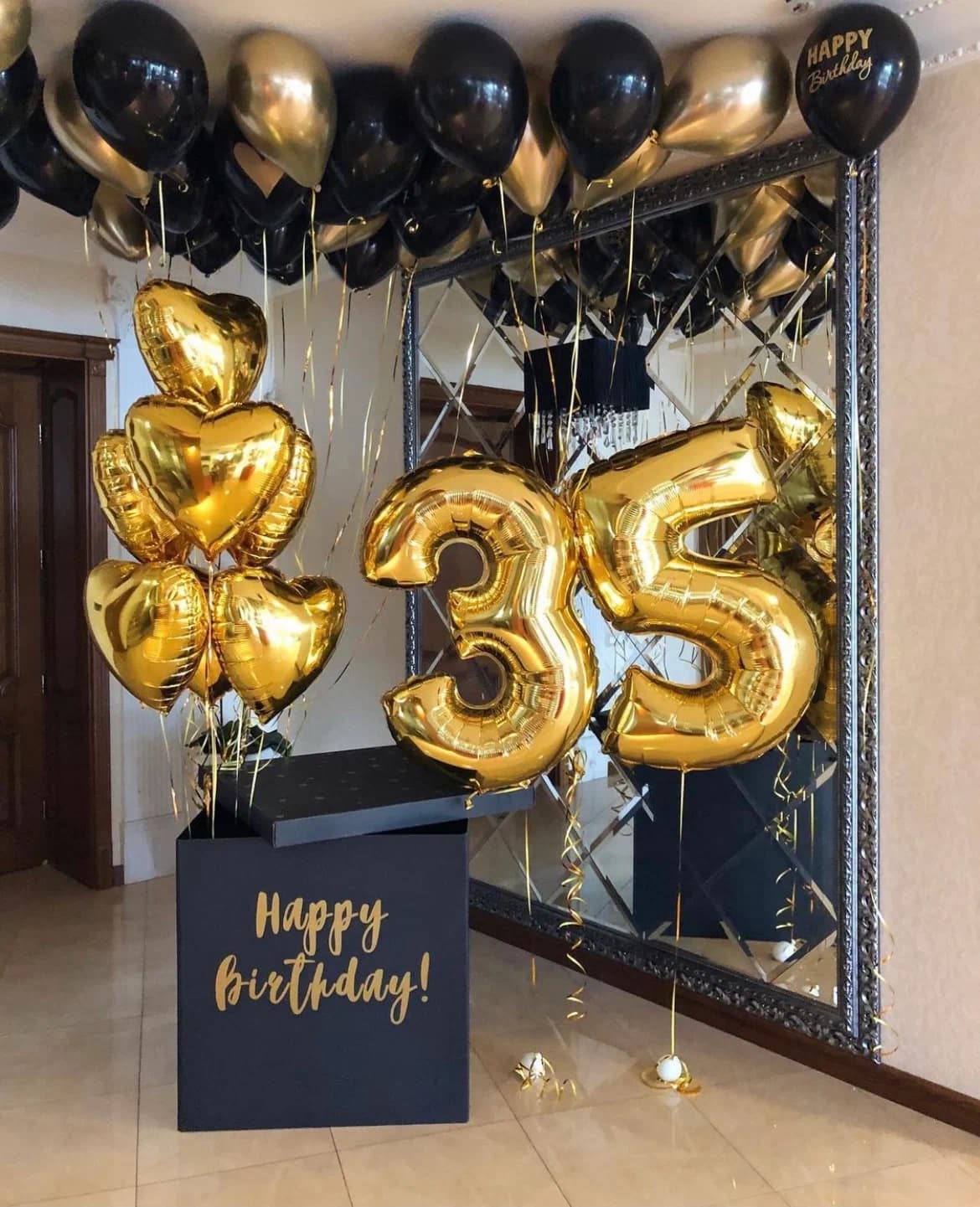 Фольгированный шар "Цифра, Золото" (40''/102 см)