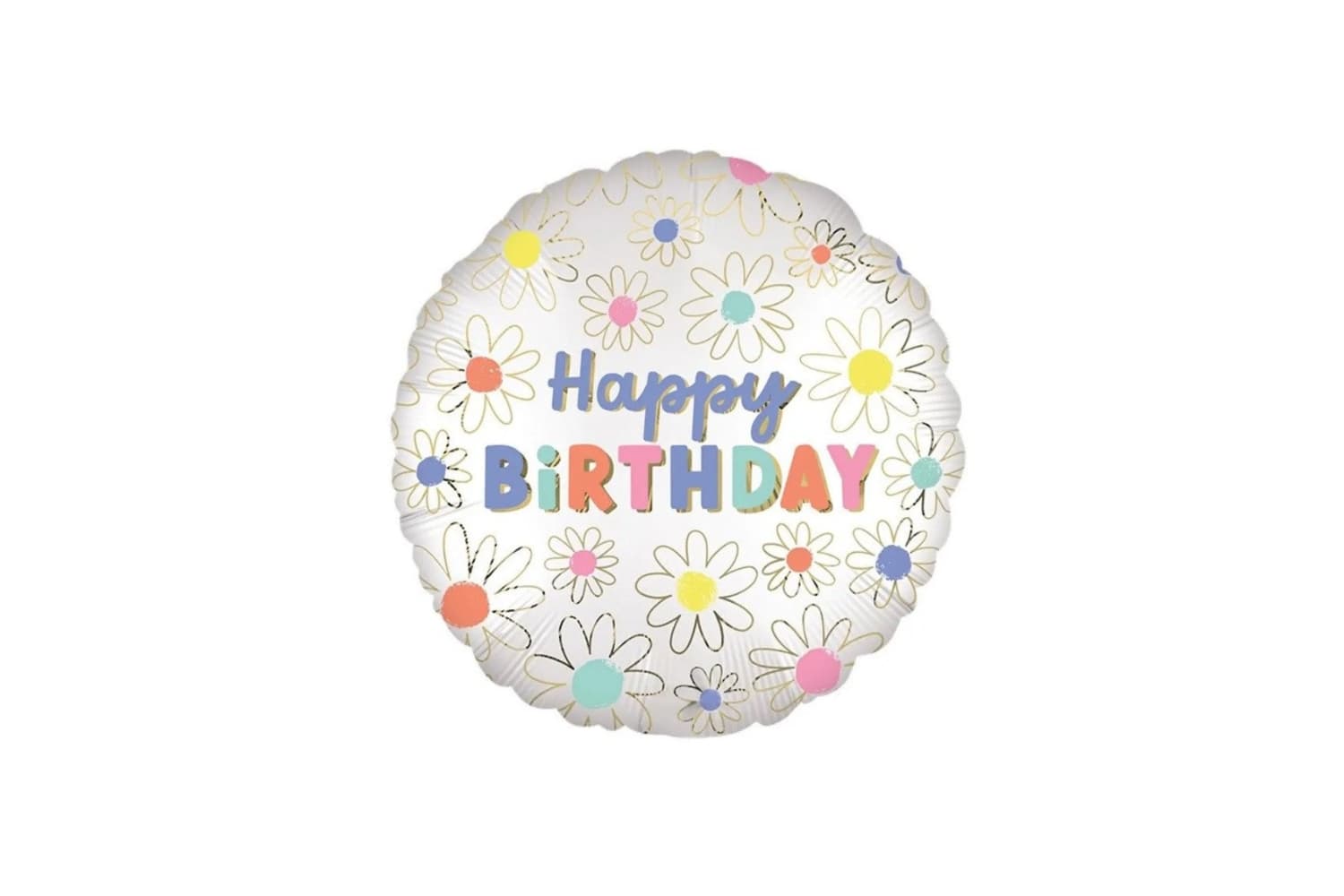 Фольгированный шар "С днем рождения. Ромашки"