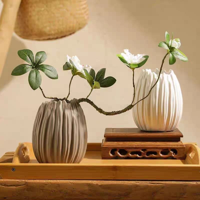 Ваза керамическая 6,5*15*H12, тауповый