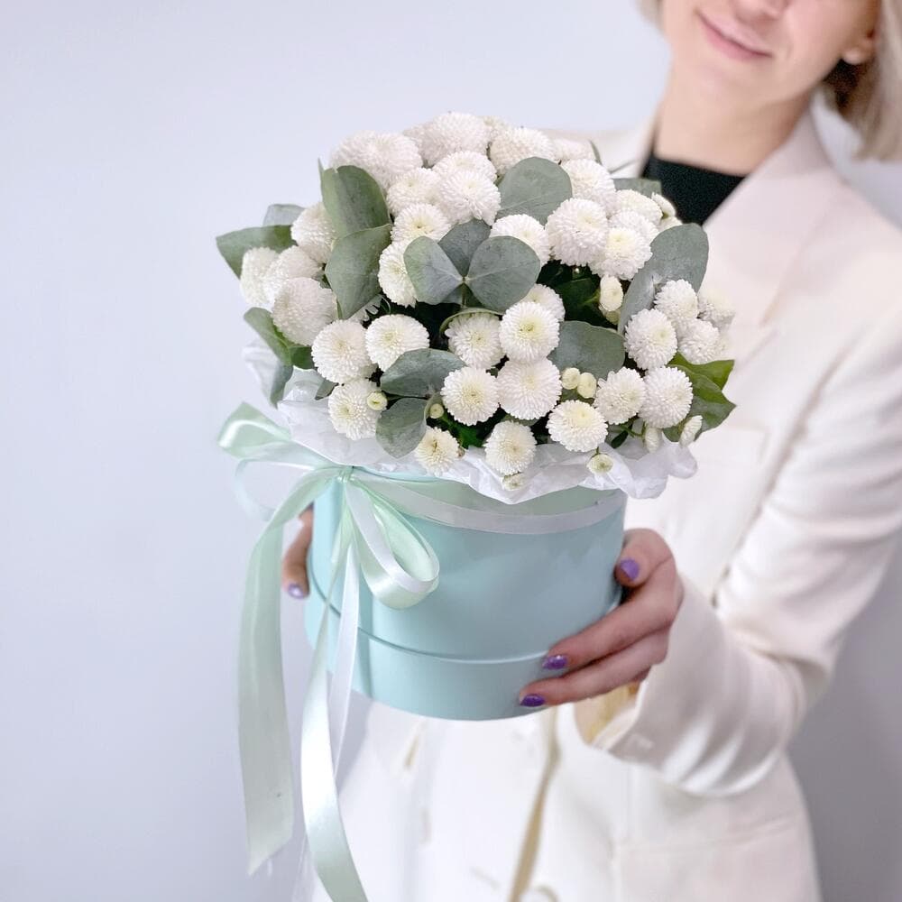 Коробка хризантем "Ньютон"