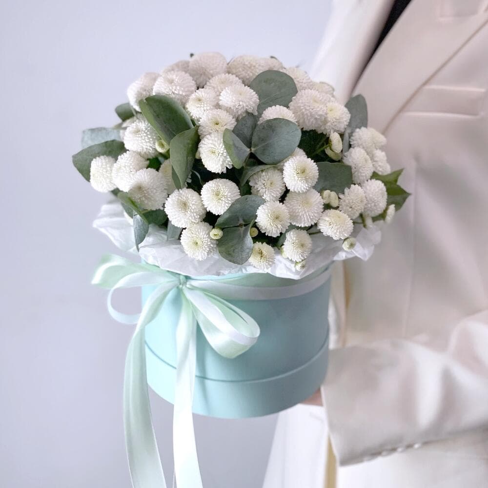 Коробка хризантем "Ньютон"