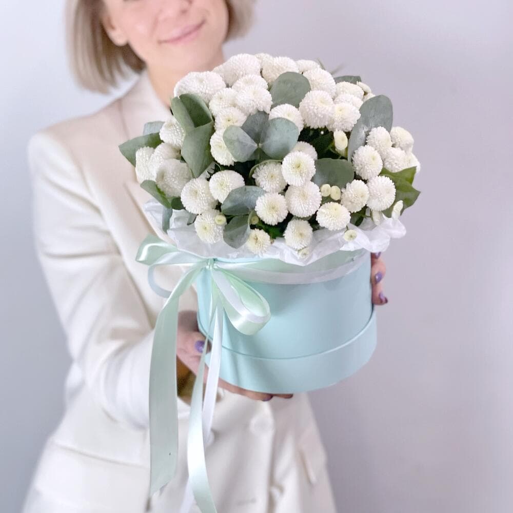 Коробка хризантем "Ньютон"