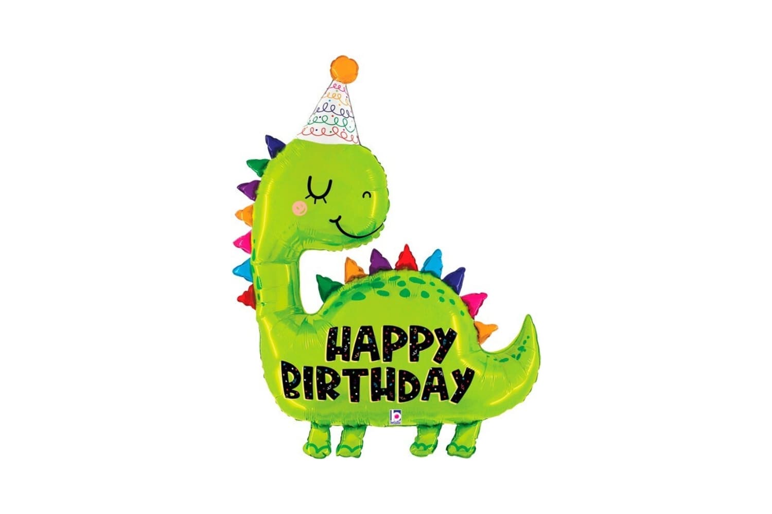 Фольгированный шар "Динозаврик в колпачке"