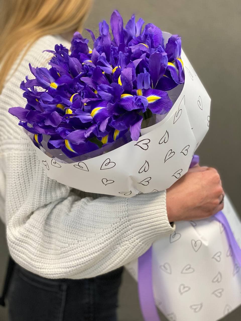 Букет ирисов "19 синих"