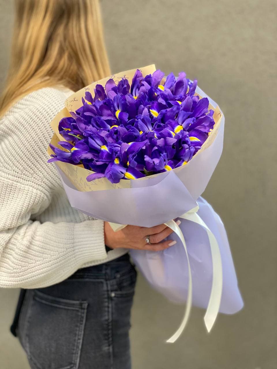 Букет ирисов "25 синих"