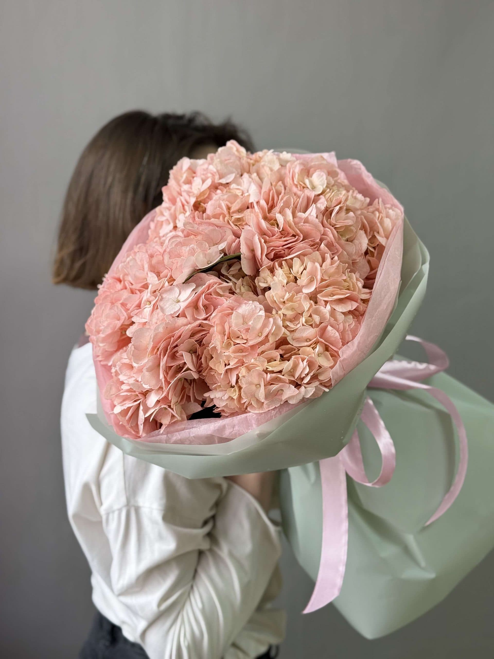 Букет гортензий "5 розовых Колумбия"