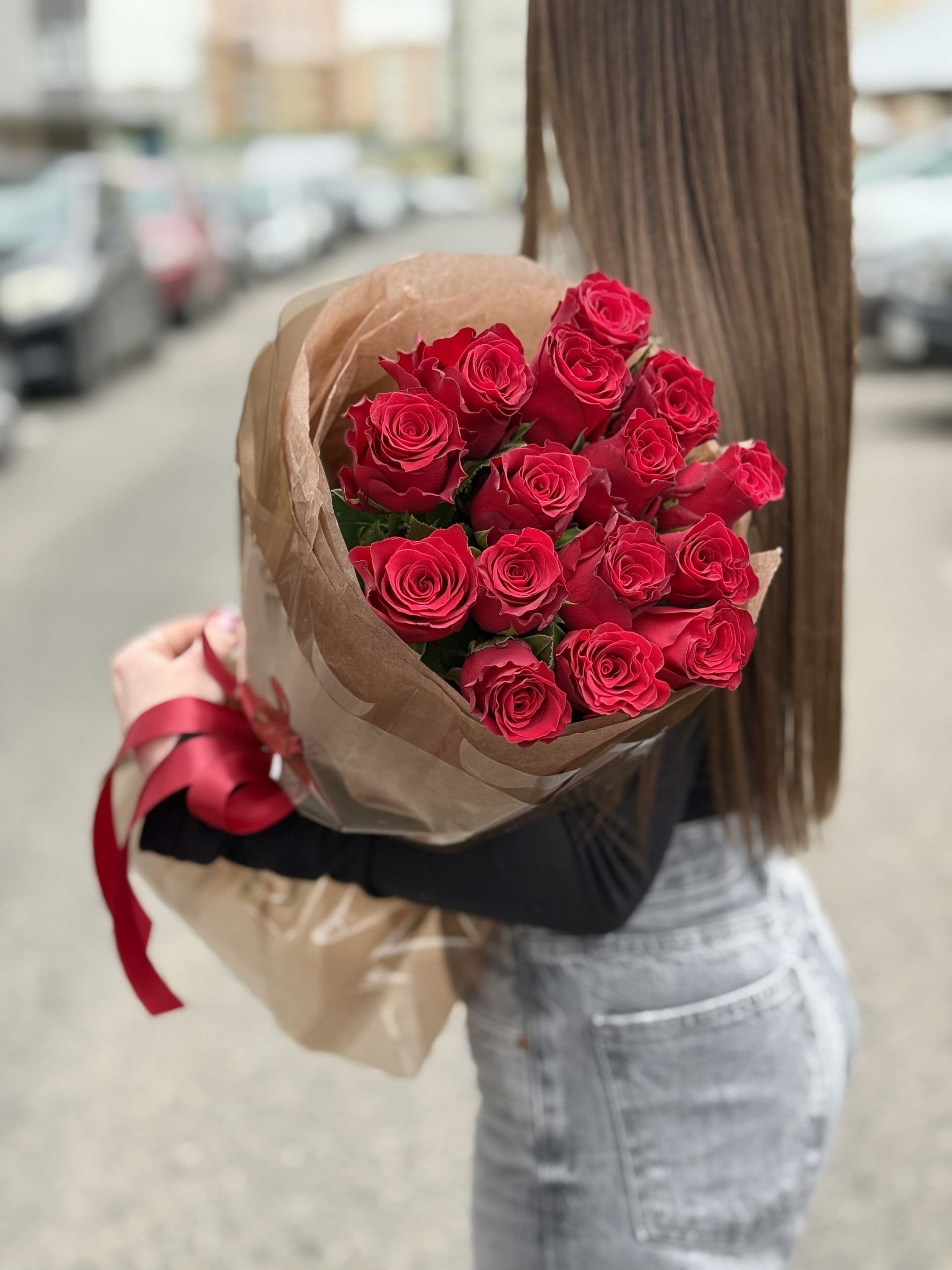 Bouquet of roses "Velvet"