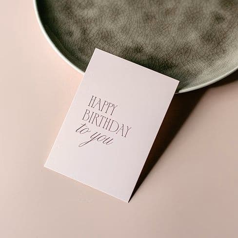 Фотокарточка "Happy birthday to you. Нежно-розовая"