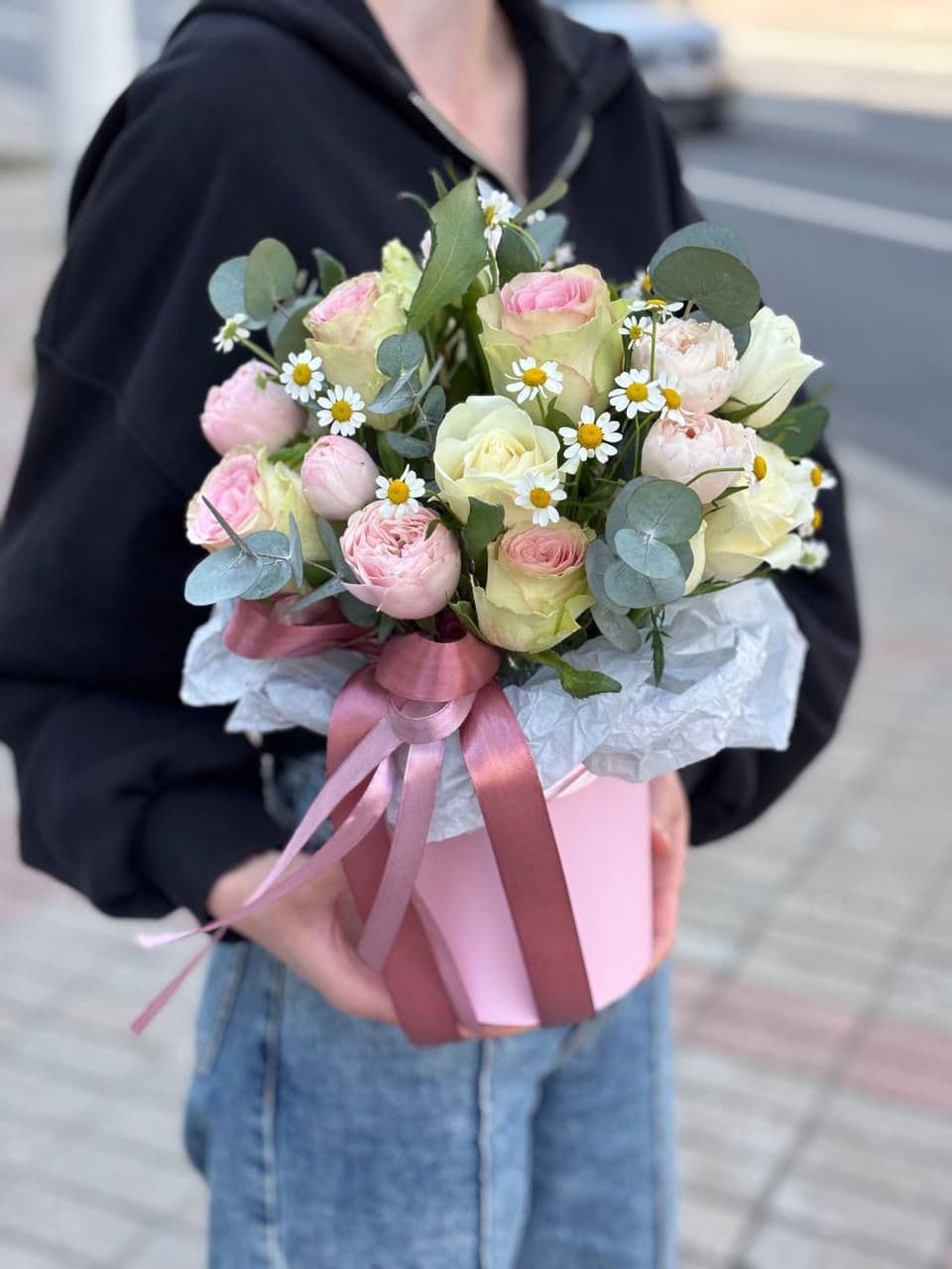 Flowers in a box "Floral Charm"