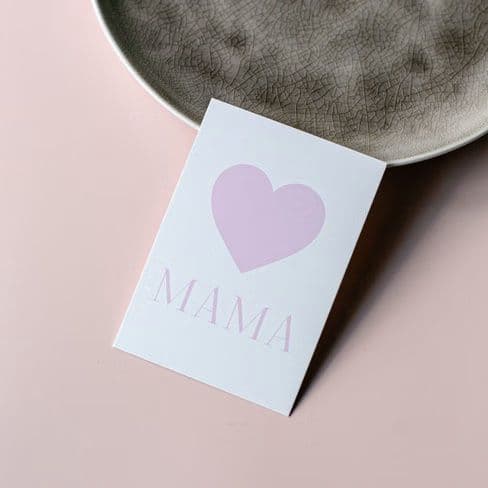 Photo card "Mom. Pink heart"