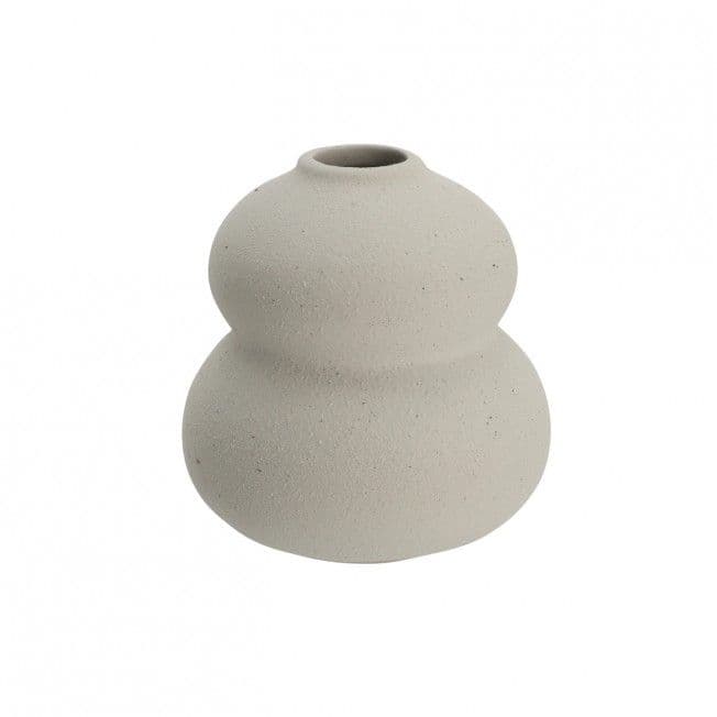 Ceramic vase, 7.5x7.5x8.5 cm, sand-cream matte