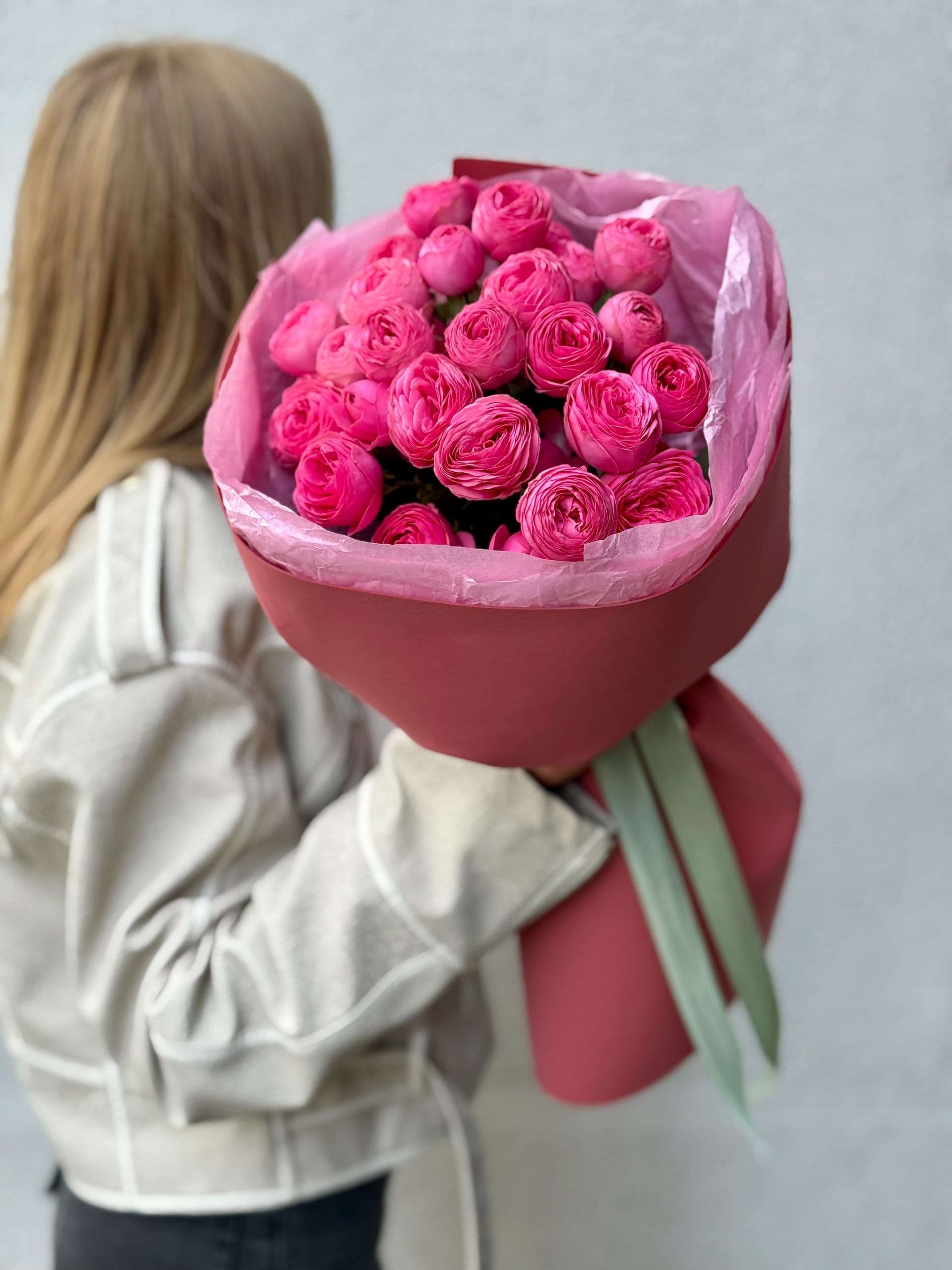 7 bush peony roses Giselle "Gabrielle"