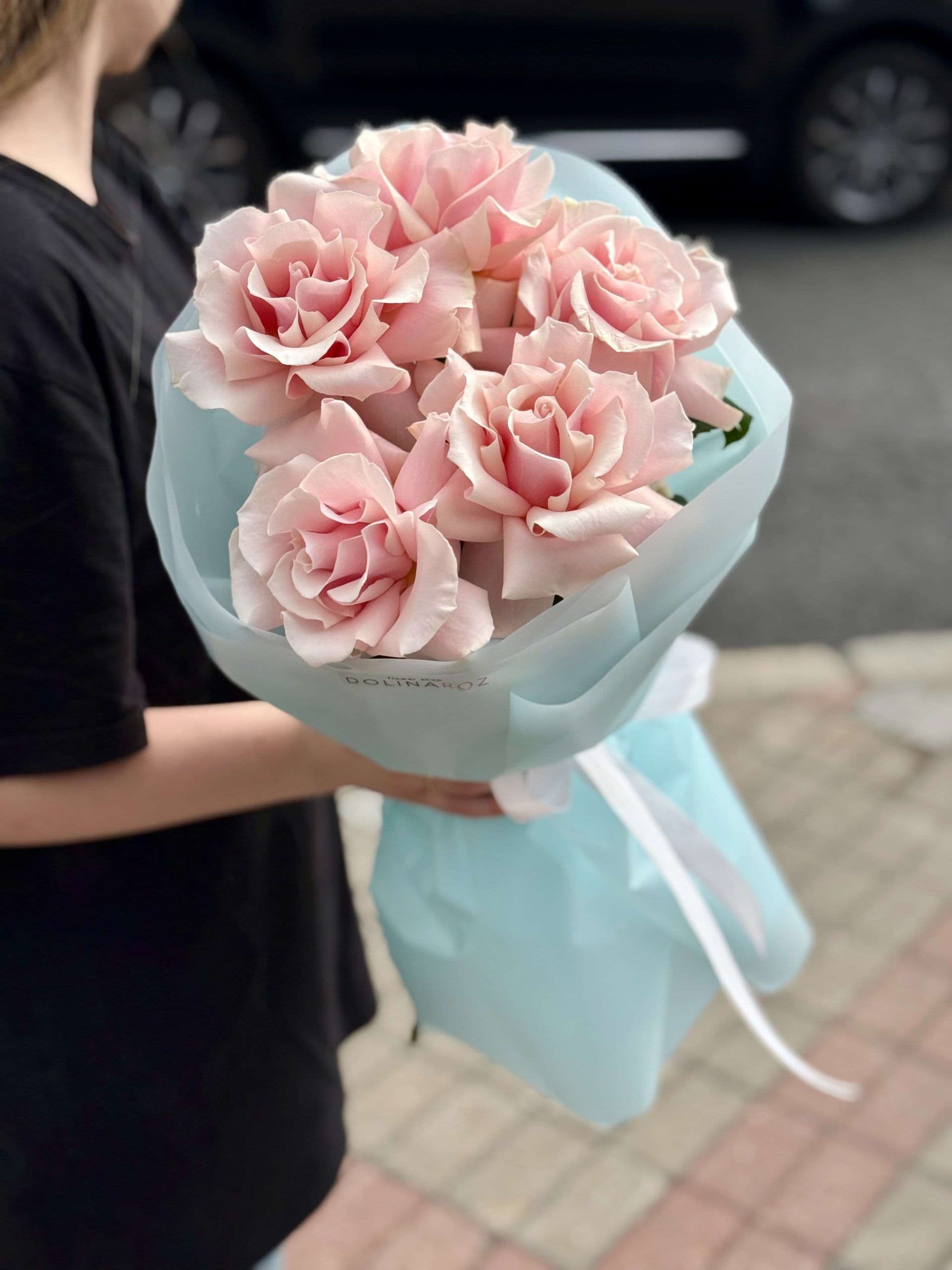 Bouquet of French roses "Pink 5"