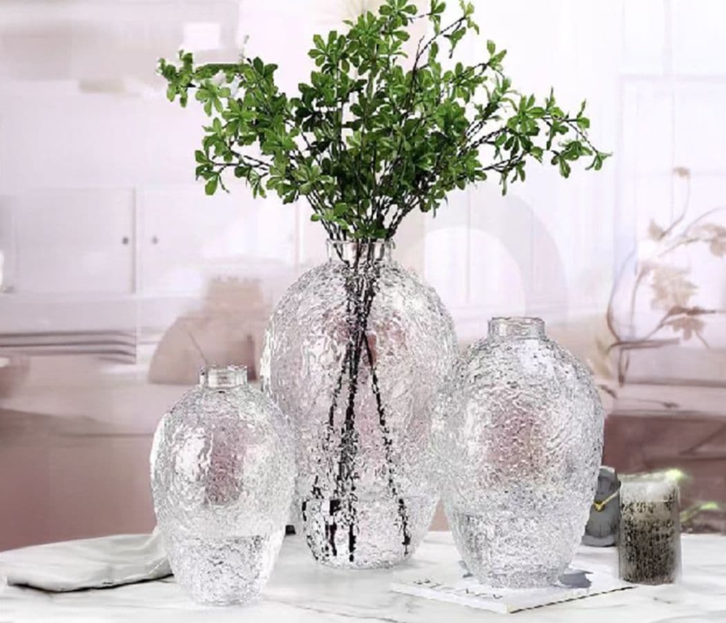 Glass vase D18 * H26.5, transparent