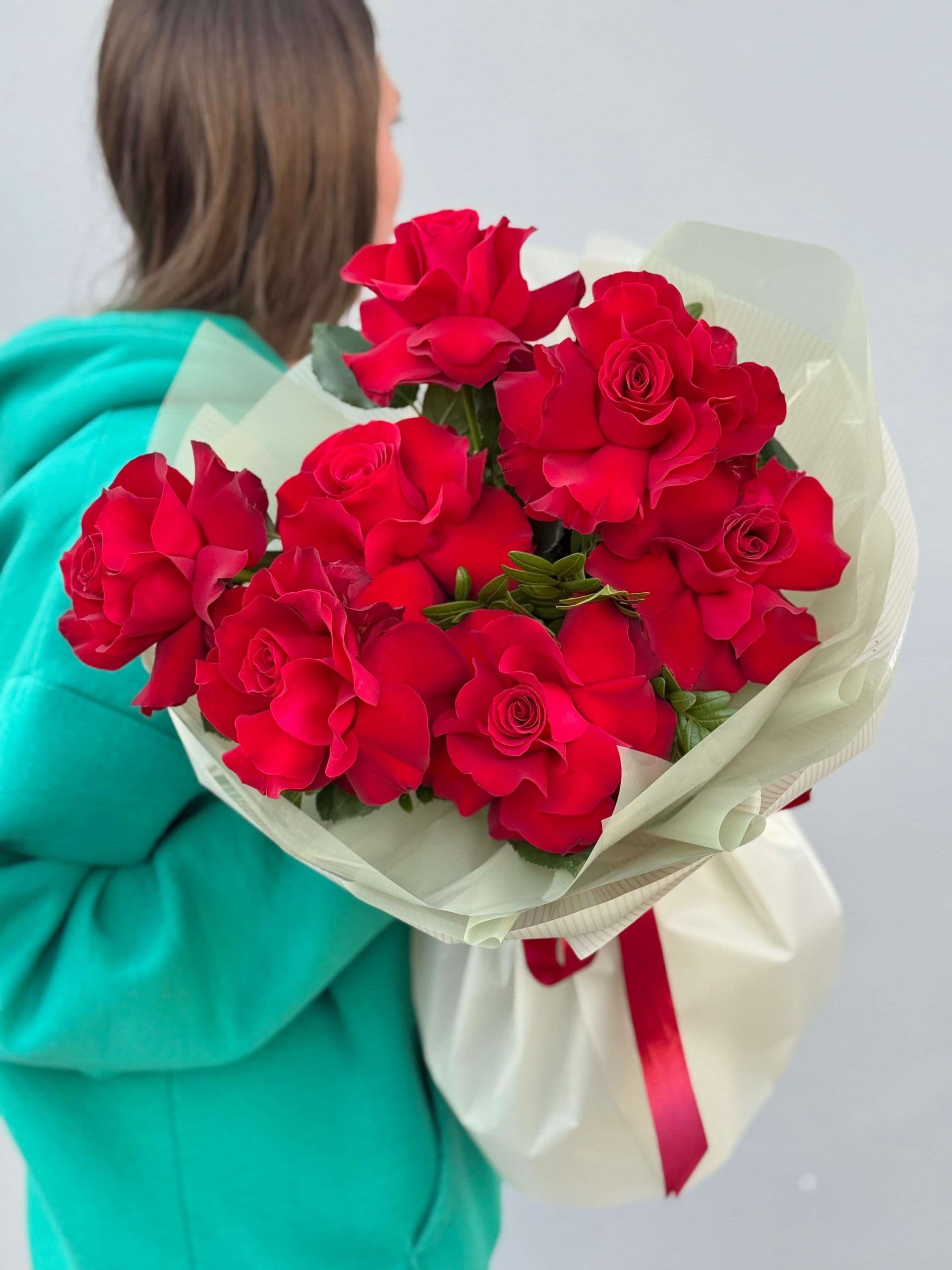 Bouquet of French roses "Velvet"