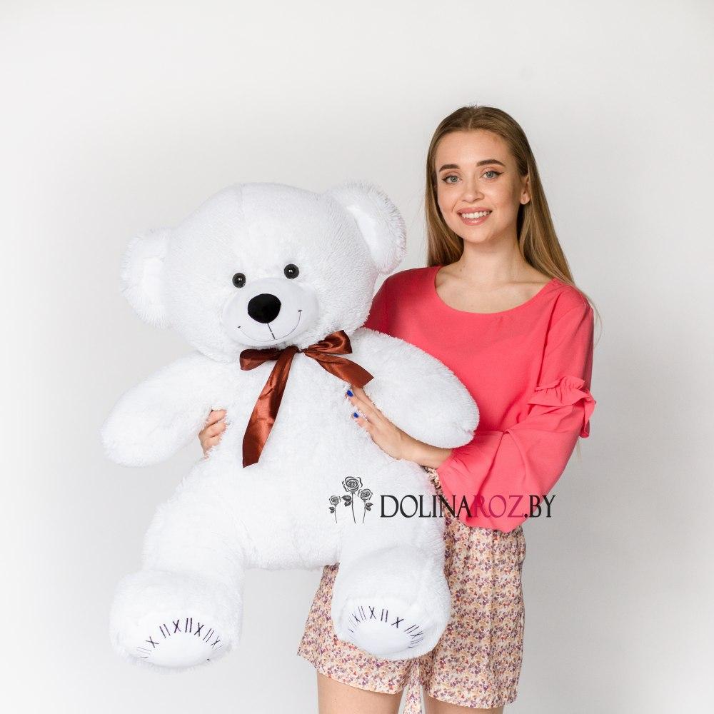 Teddy bear "Boston" white 110 cm