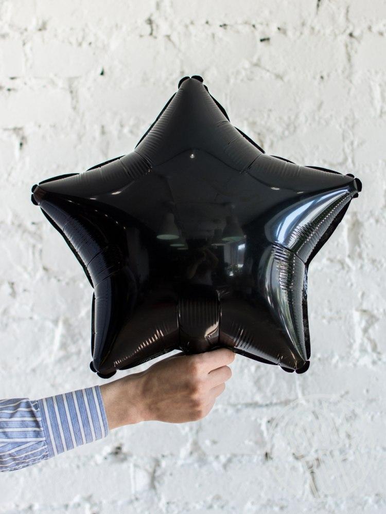 Foil balloon "Black Star"