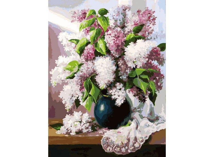 Painting by numbers "Fluffy lilac"