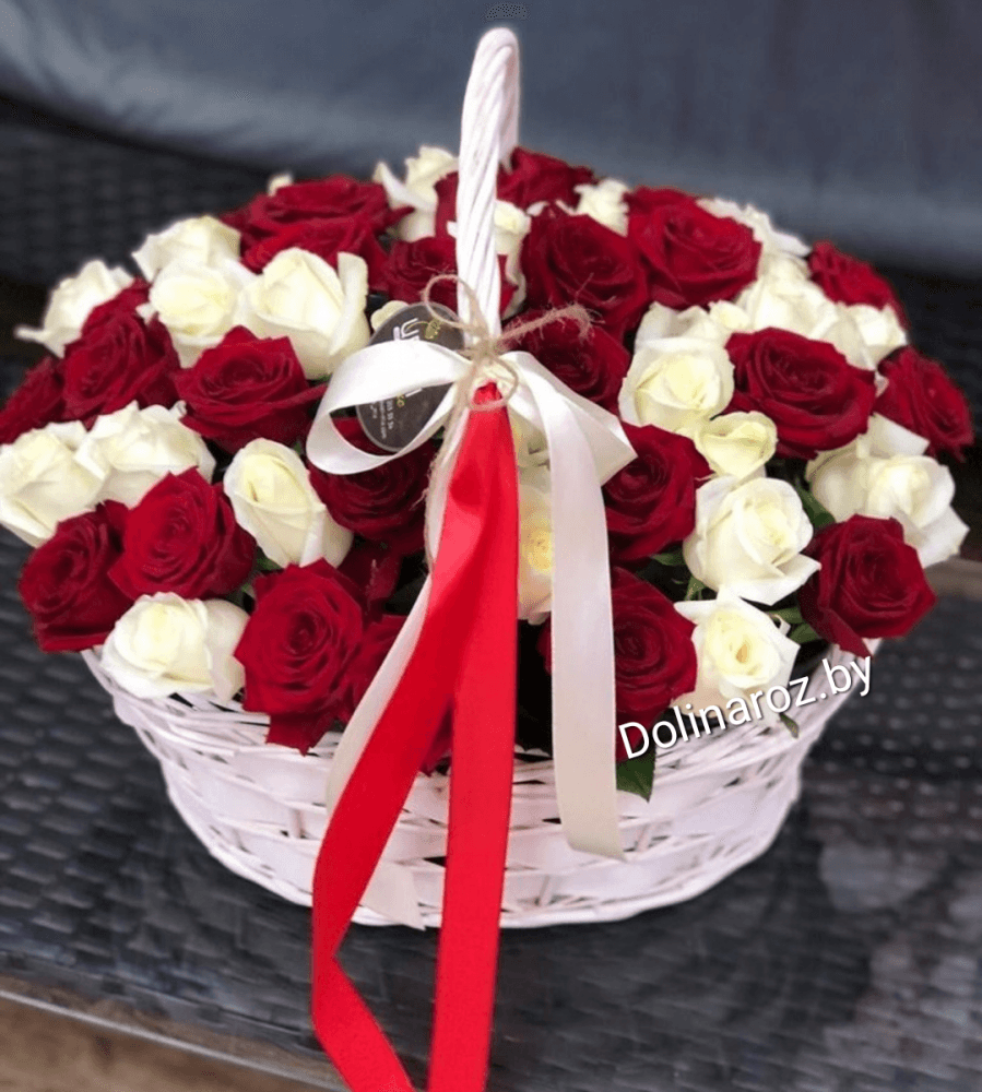 Basket "Red and white mix 51"