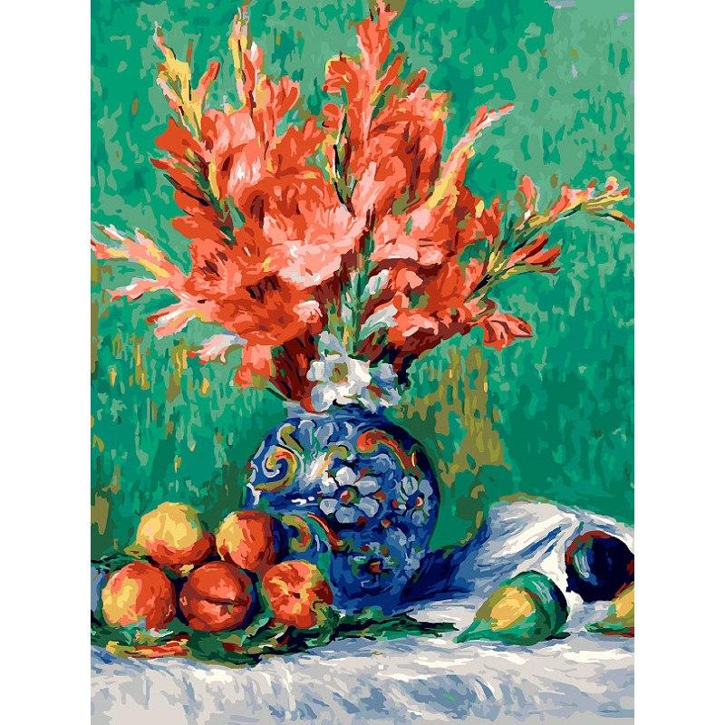 Painting by numbers "Renoir. Still life with flowers and fruits"