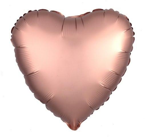 Foil balloon "Heart. Rose gold"