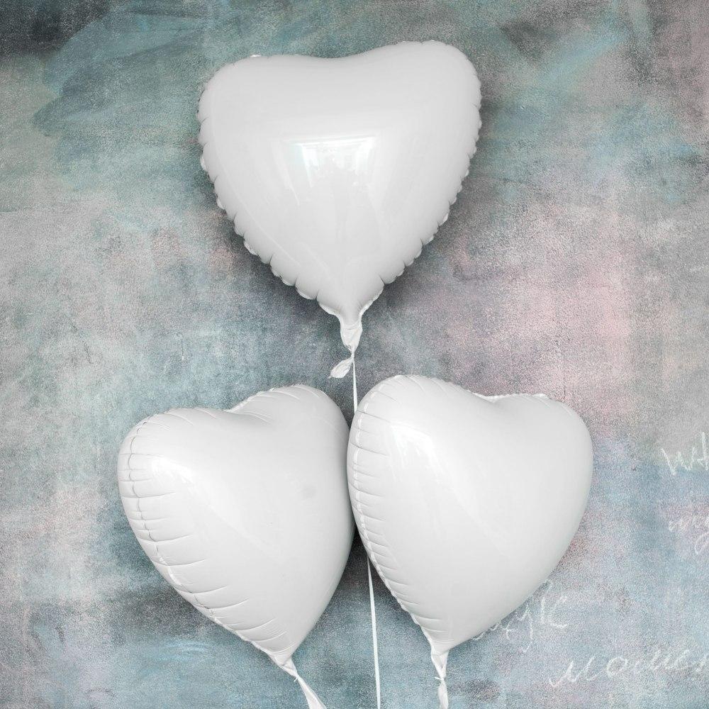 Foil balloon "White heart"