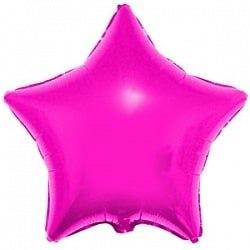 Фольгированный шар "Ярко-розовая звезда"
